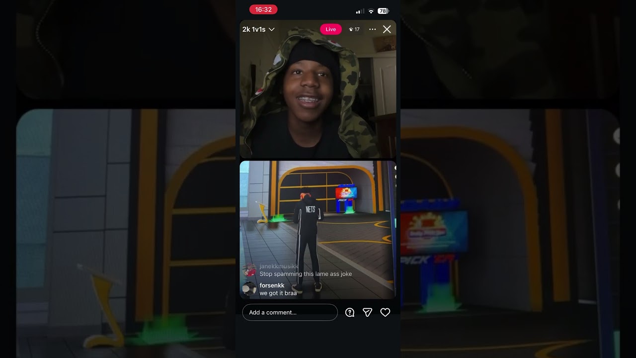 Lxstk1 on ig live w Aydenwtf getting whooped on 2k