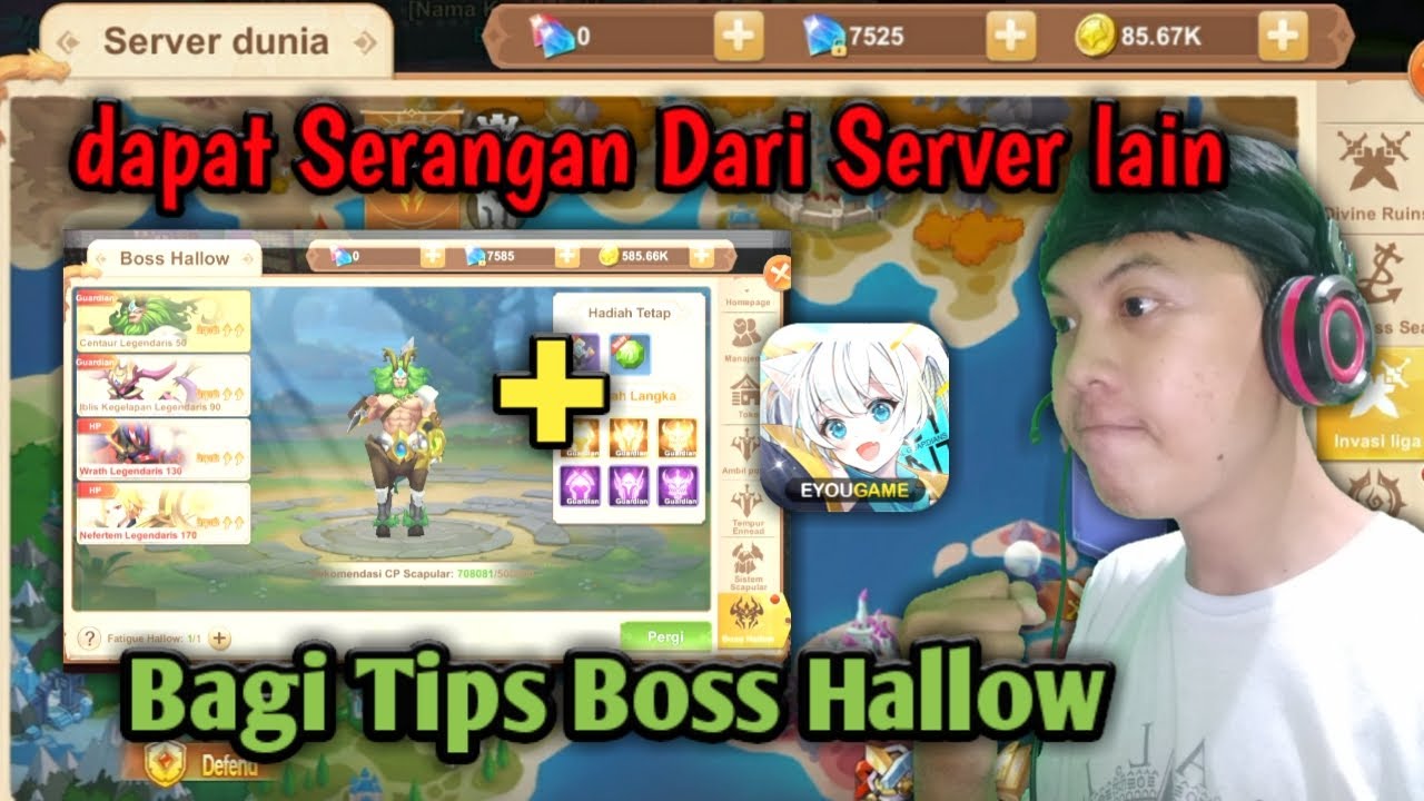 War antar Server lain plus Bagi Tips Boss Hallow - Astral Guardians Cyber Fantasy