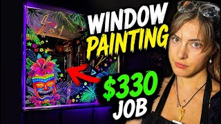 How to paint window art  (Step by Step)