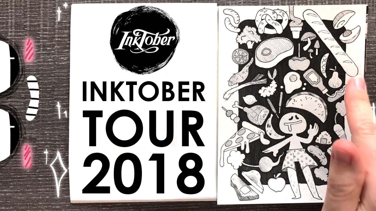 Inktober 2018 With A Bit Of Watercolor - Doodlewash®