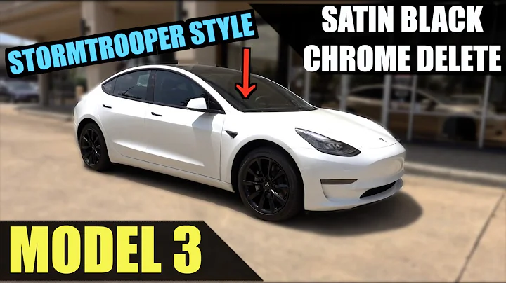 Tesla Model 3: Satin Black Vinyl Wrap Chrome Delete & Ceraluxe Tint