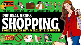 Shopping Phrasal Verbs | Essential Shopping Glossary | 10 Useful Phrases | Sentence Examples