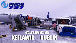 MSFS24 PMDG 737 WERSJA CARGO  KEFLAWIK - DUBLIN TEST NA STARYM KOMPIE