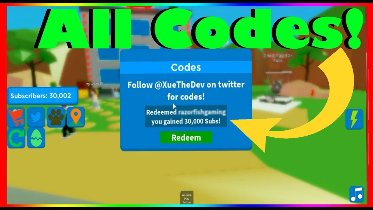 All New YouTuber Simulator Codes 2020 ROBLOX YouTube