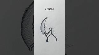 How to Draw a Stickman 😎 | Level 1 → Level 7 🔥 #shorts