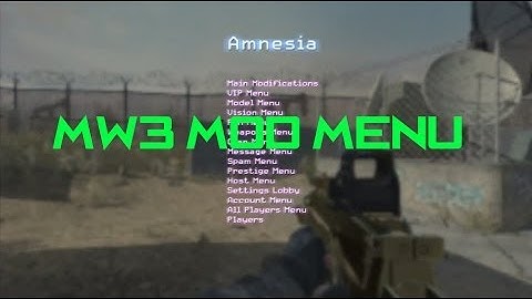 Call of Duty Modern Warfare 3 Amnesia Mod Menu!