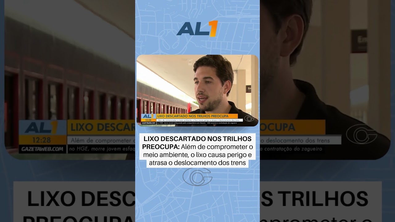 Lixo descartado nos trilhos preocupa: causa perigo e atrasa o deslocamento dos trens