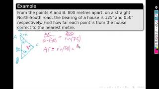 Bearings with trig and example