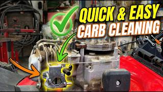 EASIEST Way to Clean Carbruretor on Craftsman Push Mower (M205)