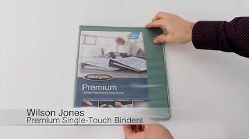 Wilson Jones Premium Single Touch Binders Demo