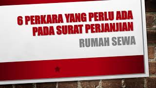 Template Perjanjian Sewa Rumah