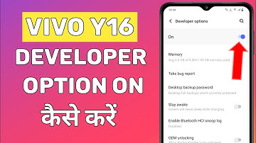 Vivo y16 developer option | How to on Developer in vivo y16