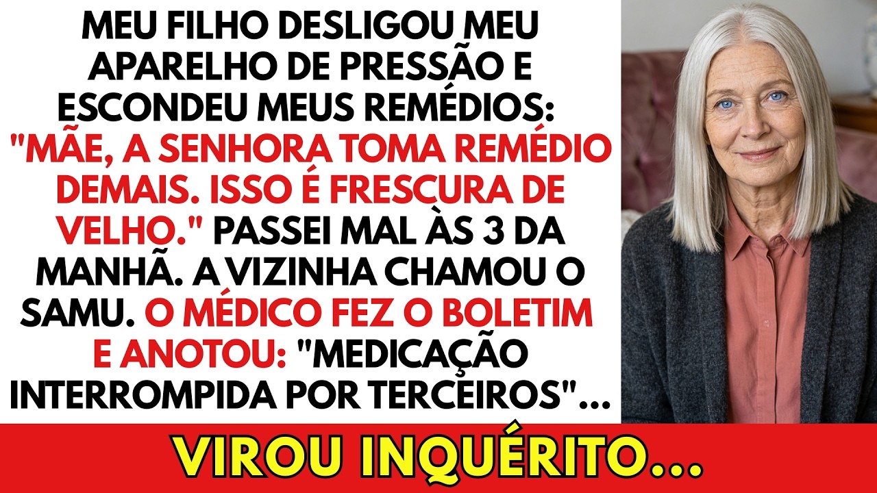 A tarde de domingo estava clara e morna quando o meu filho entrou em casa e começou a esvaziar as minhas gavetas. Sem dizer uma palavra, Roberto puxou o fio do meu aparelho de pressão da tomada,...