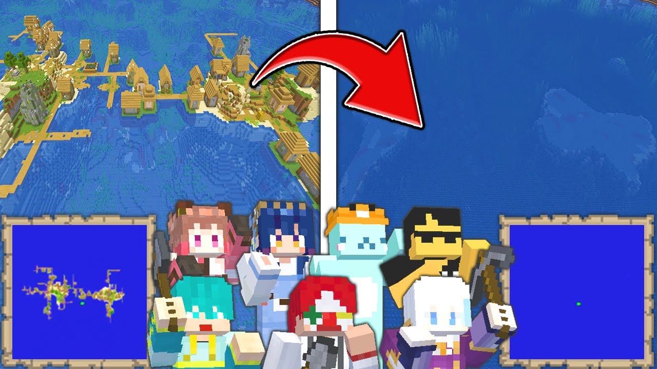 【マイクラ】大きな村を地図から完全に消すサバイバル【マインクラフト】