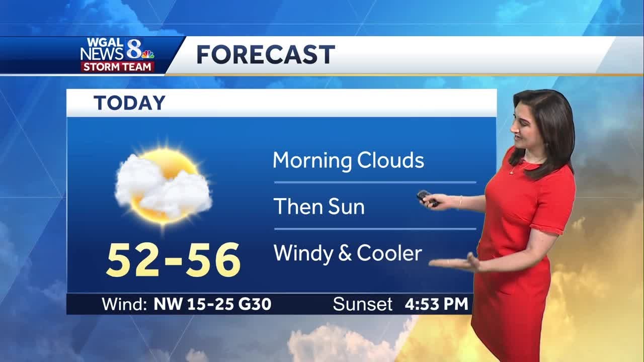 Windy & cooler Tuesday, rain returns Thursday - YouTube