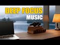 Modern Dream Desk: Huge Window &amp; Misty Lake View [Deep Focus Music]