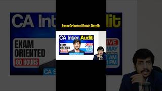 CA Inter Audit Exam Oriented Batch by CA Saksham Jain for Sep 26 &amp; Jan 27 #caintermediate