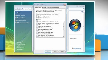 Windows® Vista: How to change the visual effects settings?