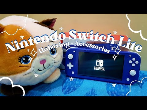 Nintendo Switch Lite Unboxing + Accessories | Blue Edition - YouTube
