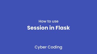 Flask Tutorial #6 - How to use Session in Flask