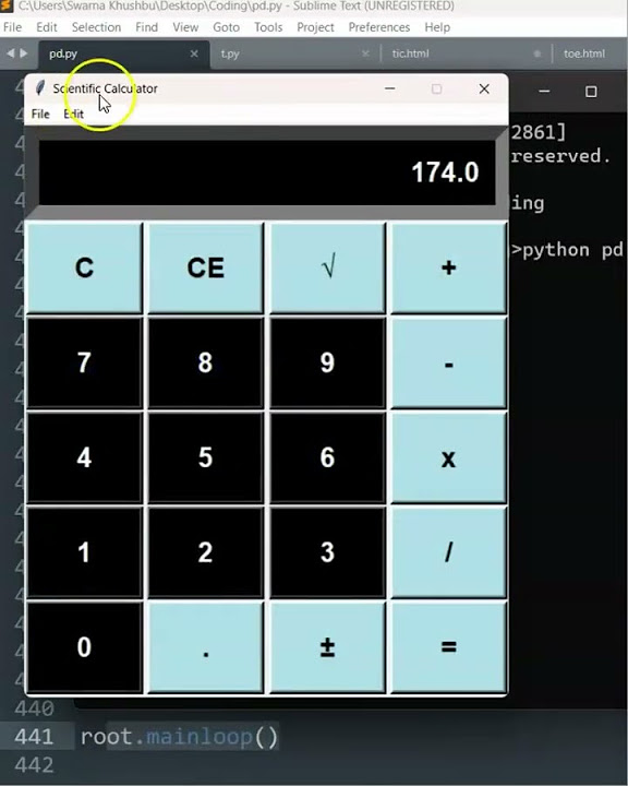 Scientific Calculator GUI APP With Tkinter Library in Python # ...