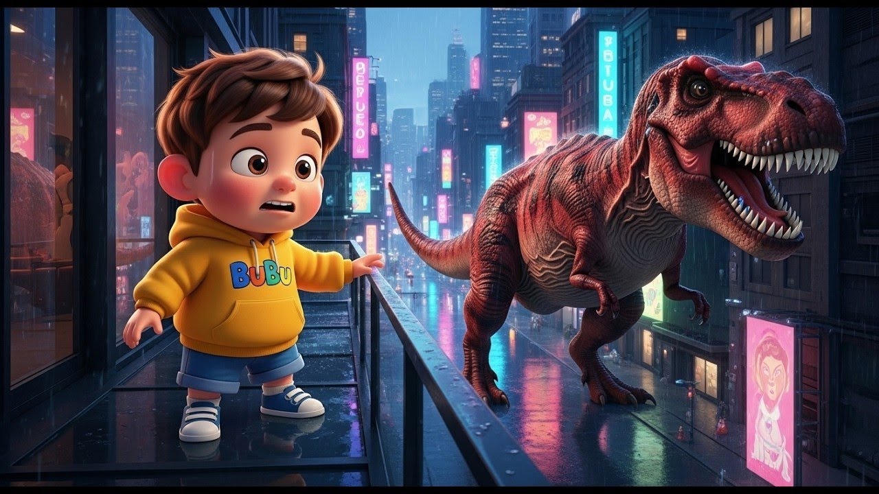 Гигантский динозавр Тираннозавр Рекс — героические приключения.