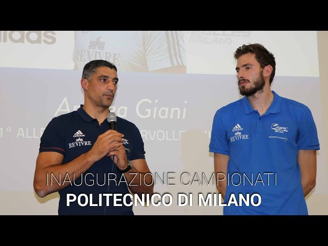 Giani e Piano ospiti del Politecnico di Milano per l'inaugurazione dei campionati sportivi