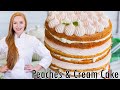 Peaches & Cream Cake (Zefir Torte) The ULTIMATE Peach Cake w/ Russian Marshmallow Layers!!