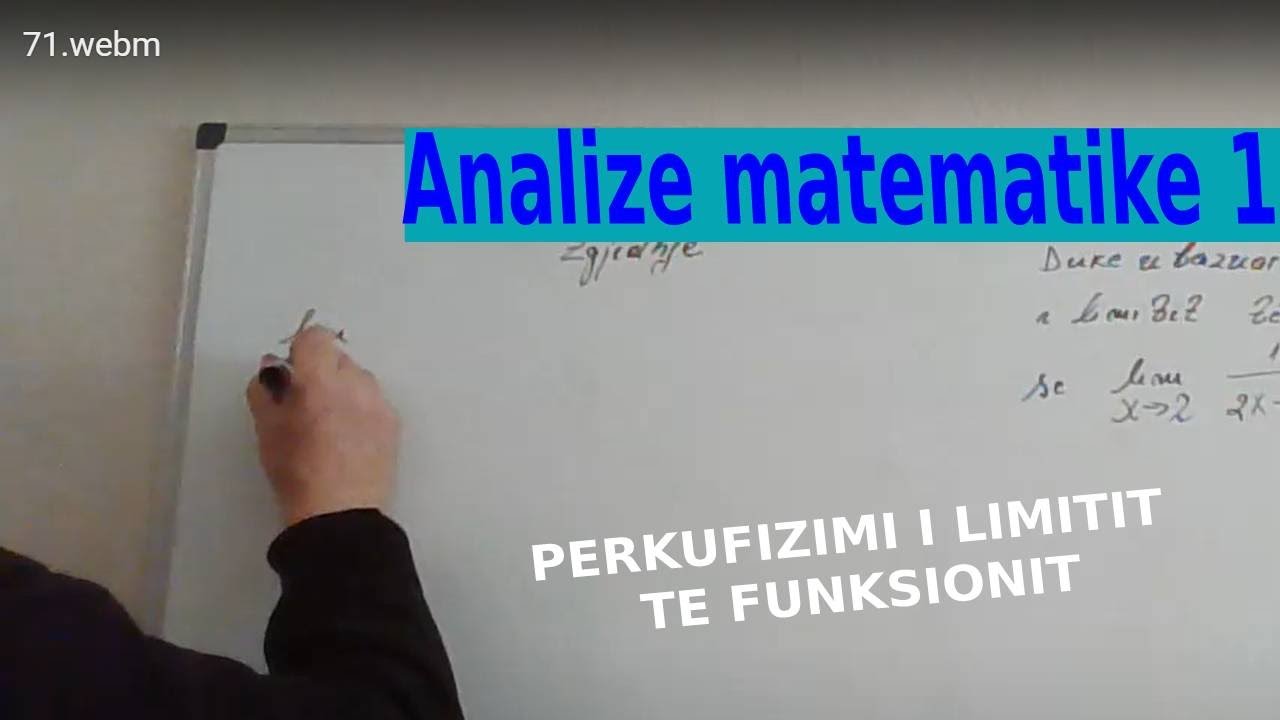 Analize matematike. Perkufizimi i limitit te funksionit
