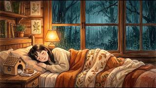Rainy Forest Cabin 🌧️ | Living Alone & Warm Fire | Ghibli Style ASMR