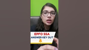 EPFO SSA Answer Key Out 2023 #epfo #epfossa2023exam #oliveboard #shorts #short #sheetalmam
