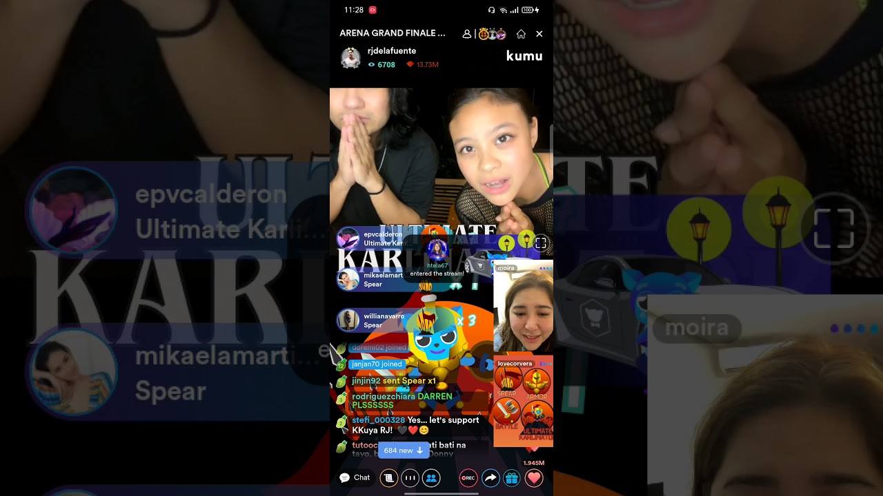 Rj with Donny and Hannah on kumu with Moira and Jason