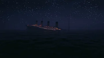 Titanic Real time Sinking - On a Sea of Glass version: Nearer my God to thee