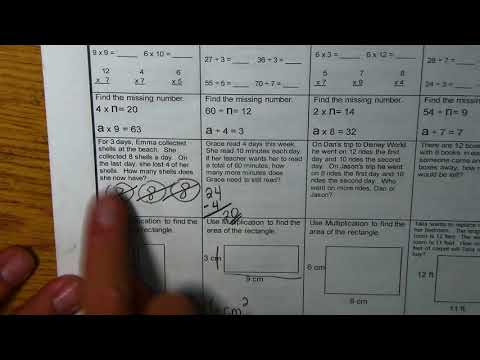 Q2:5 Monday Math Review - Area of a Rectangle and Multi-step Word Problems