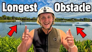 Riding The Longest Wakeboarding Obstacle!