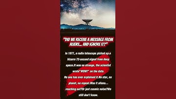 “The “Wow!” Signal: Did Aliens Really Talk to Us?” #nasa #sciencefacts #shorts