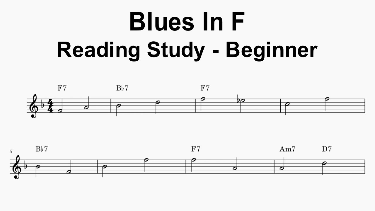 Sight Reading Practice - Blues in F - Beginner