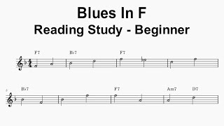 Sight Reading Practice - Blues in F - Beginner