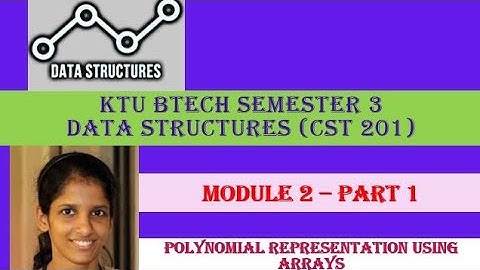Polynomial representation using arrays# KTU BTECH SEMESTER 3 Data Structures ( CST 201 )