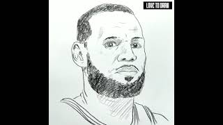 VERY EASY , how to draw lebron james nba  / learn drawing tutorial