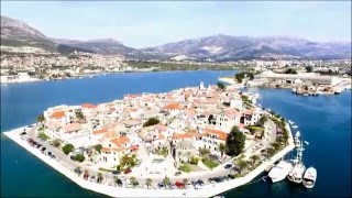 DJI Phantom 3 flying over peninsula Vranjic near Split Croatia