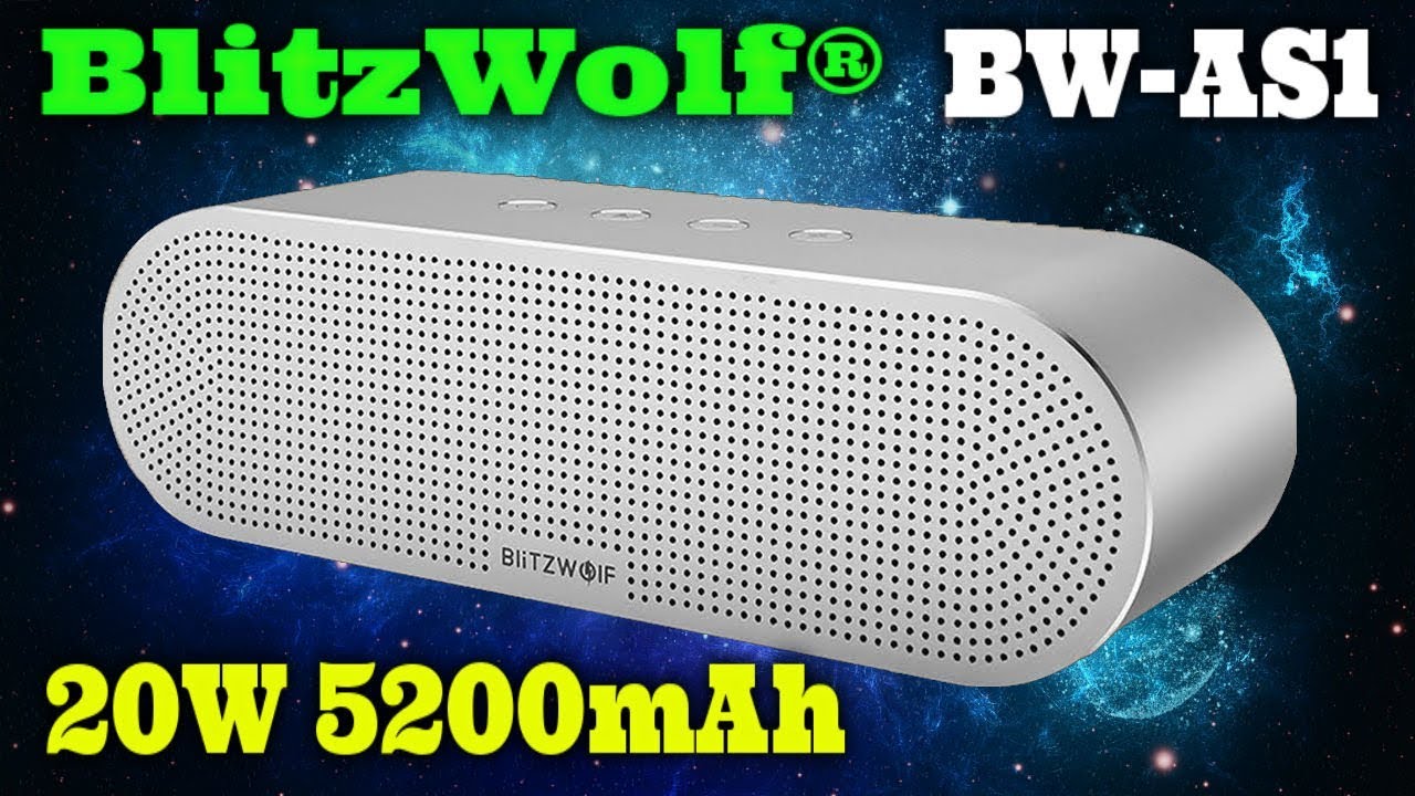 BlitzWolf BW AS1 Bluetooth колонка с отличным звуком красивым дизайном и емким аккумулятором обзор