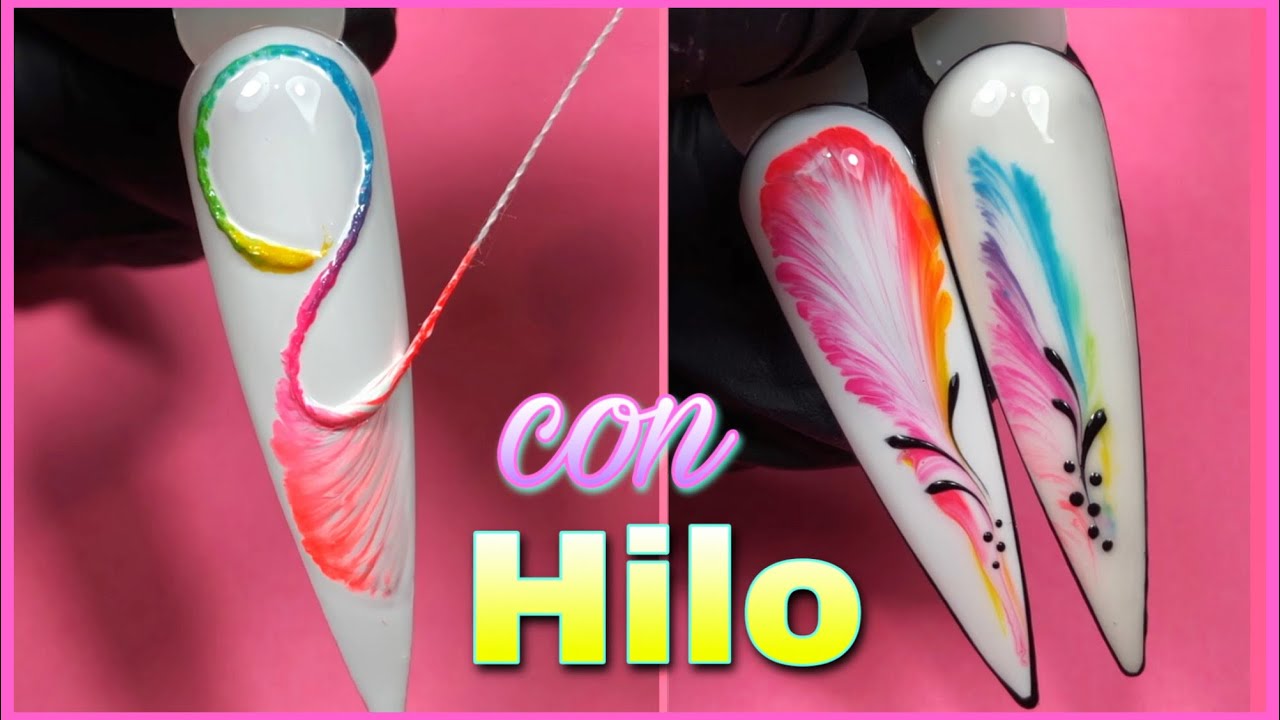 Tecnica String Pull con Hilo 💅🏼✨Nail Art