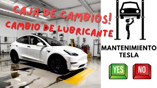 Cambio de lubricante caja de cambios y filtro de un Tesla