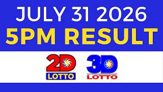 5PM Lotto Result Today July 31 2026 | Swertres EZ2 PCSO
