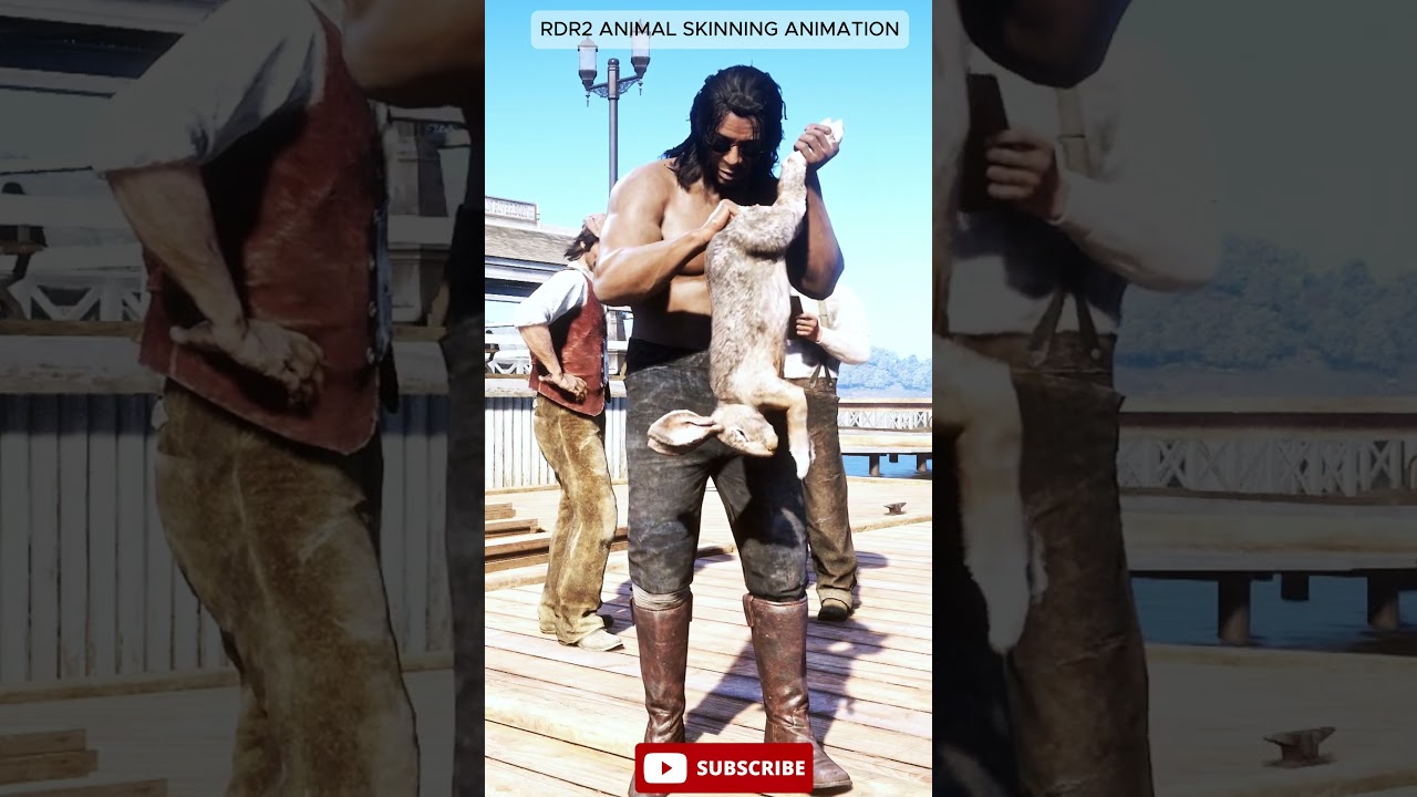 Видеоролики с игровым процессом RDR2: разделка животных в вымышленном мире 
