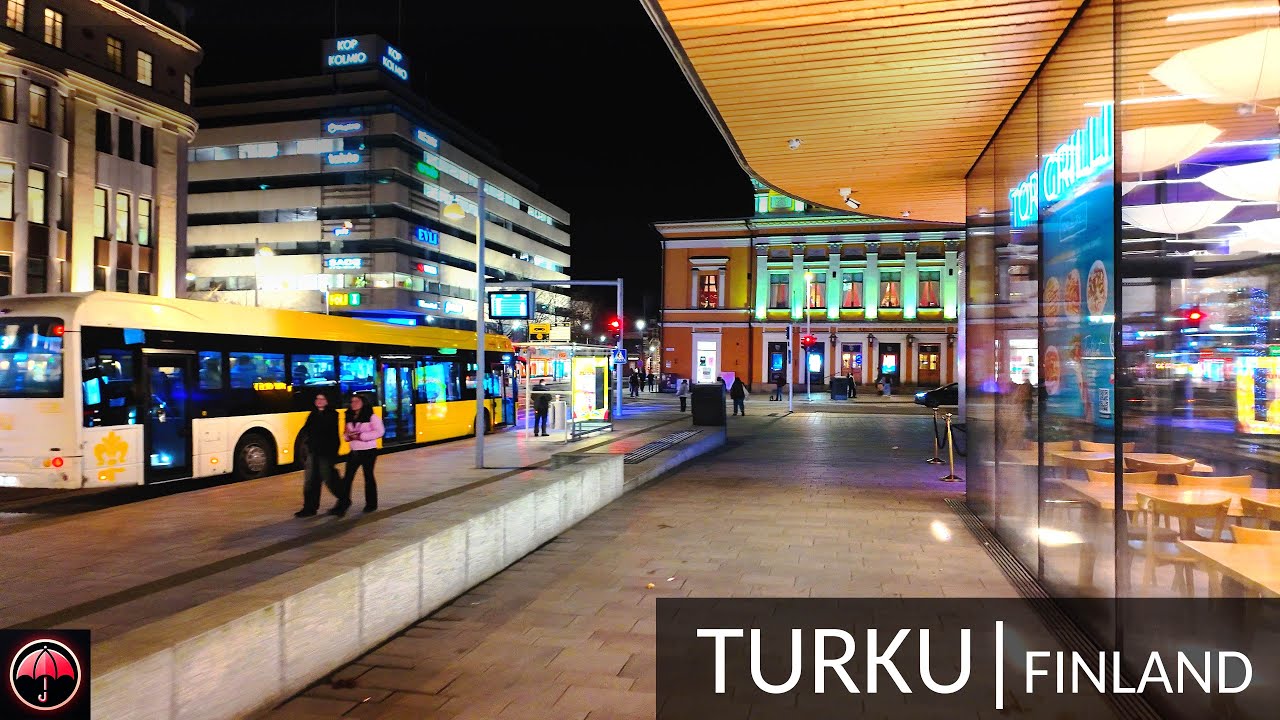 Night Walking in Turku, Finland - November 2025