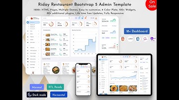 Restaurant Dashboards for Sales Reports, Reservations, Staff, and Food Orders