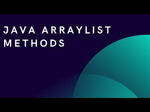 Java ArrayList Methods - YouTube