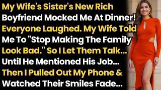 My Wife’s Sister's New Rich Boyfriend Mocked Me At Dinner! Everyone Laughed... Until He Mentioned...